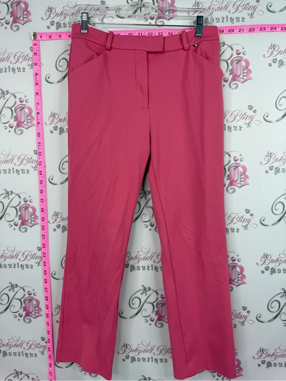Hugo Boss pants bright Pink Dress Pants belt loops very rare color pink